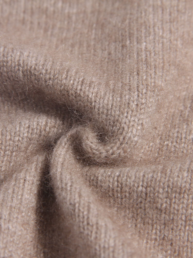 Kids Cozy Brown Mushroom Knit Cashmere Pullover Sweater